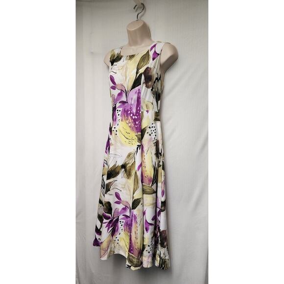 Alfani Sleeveless Floral-Print Fit And Flare Midi Dress Size 6 - Picture 8 of 12